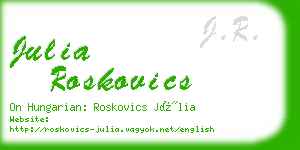 julia roskovics business card